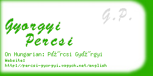 gyorgyi percsi business card